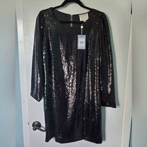 Black sequin Sail to Sable sz L party dress
